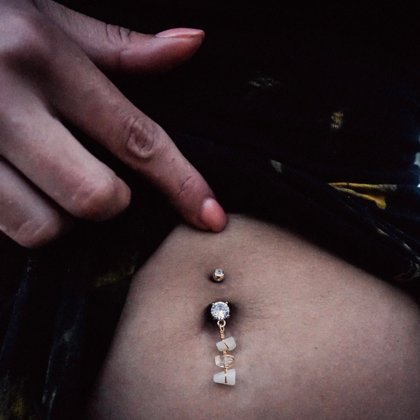 The "Feel My Flow" Citrine Belly Ring