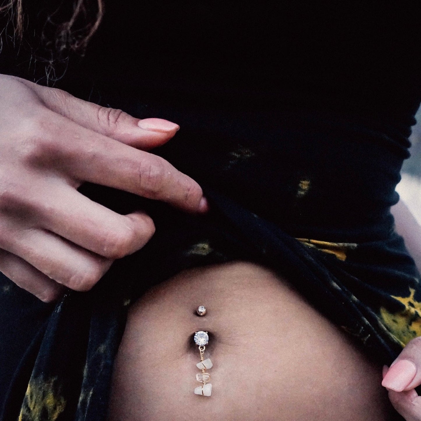 The "Feel My Flow" Citrine Belly Ring