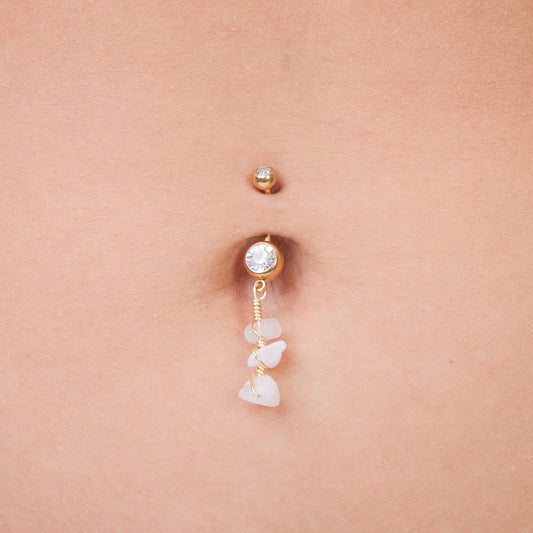 The "Purity of Soul" Rose Quartz Belly Ring