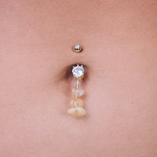 The "Feel My Flow" Citrine Belly Ring