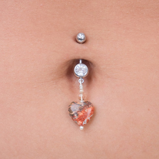 The "Fierce But Rooted" Jasper Belly Ring