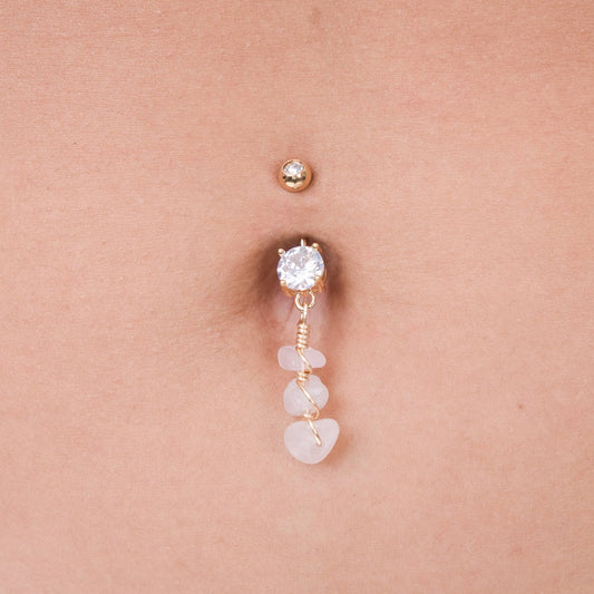 The "Purity of Soul" Rose Quartz Belly Ring